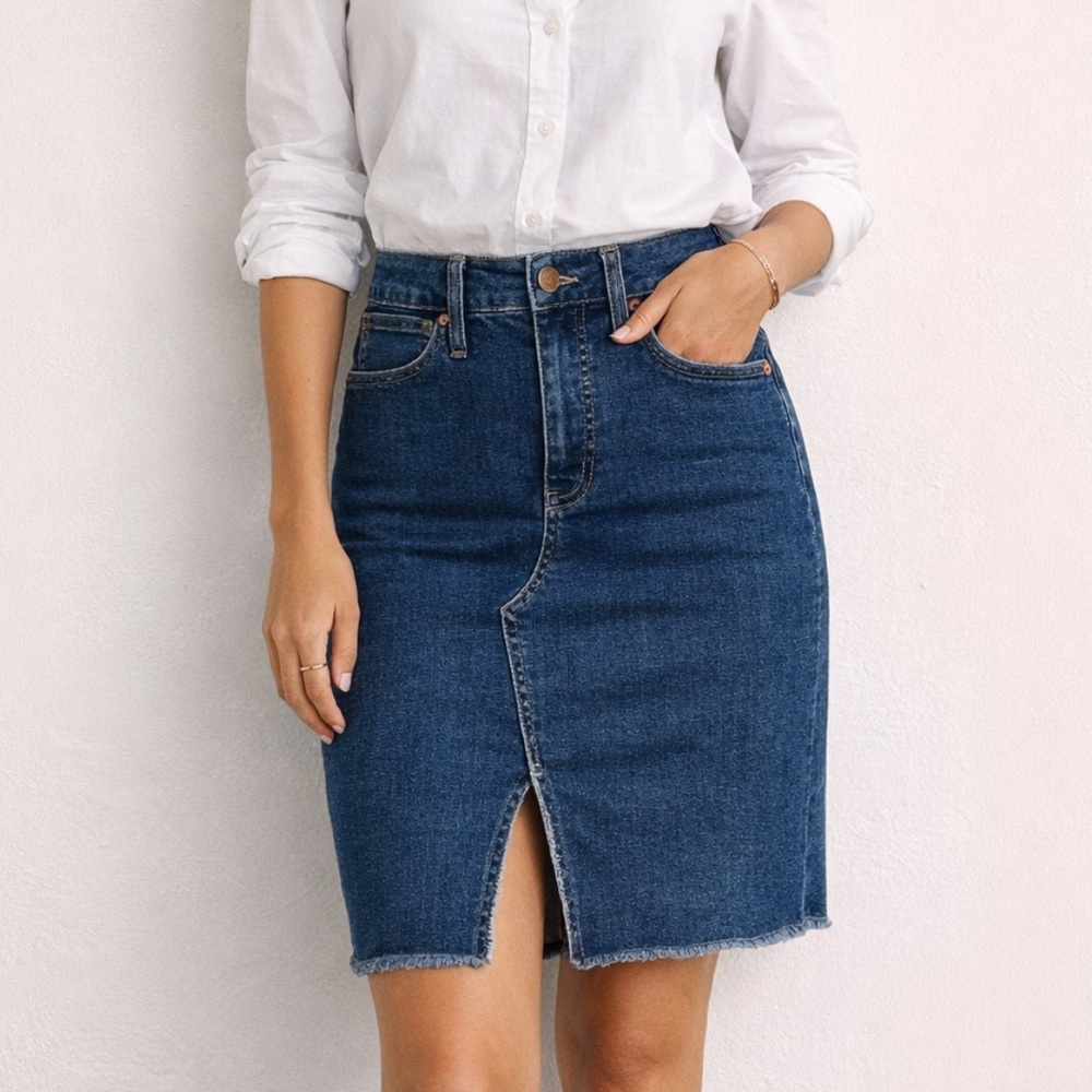 NWT Madewell Clarissa Stretch Denim Skirt